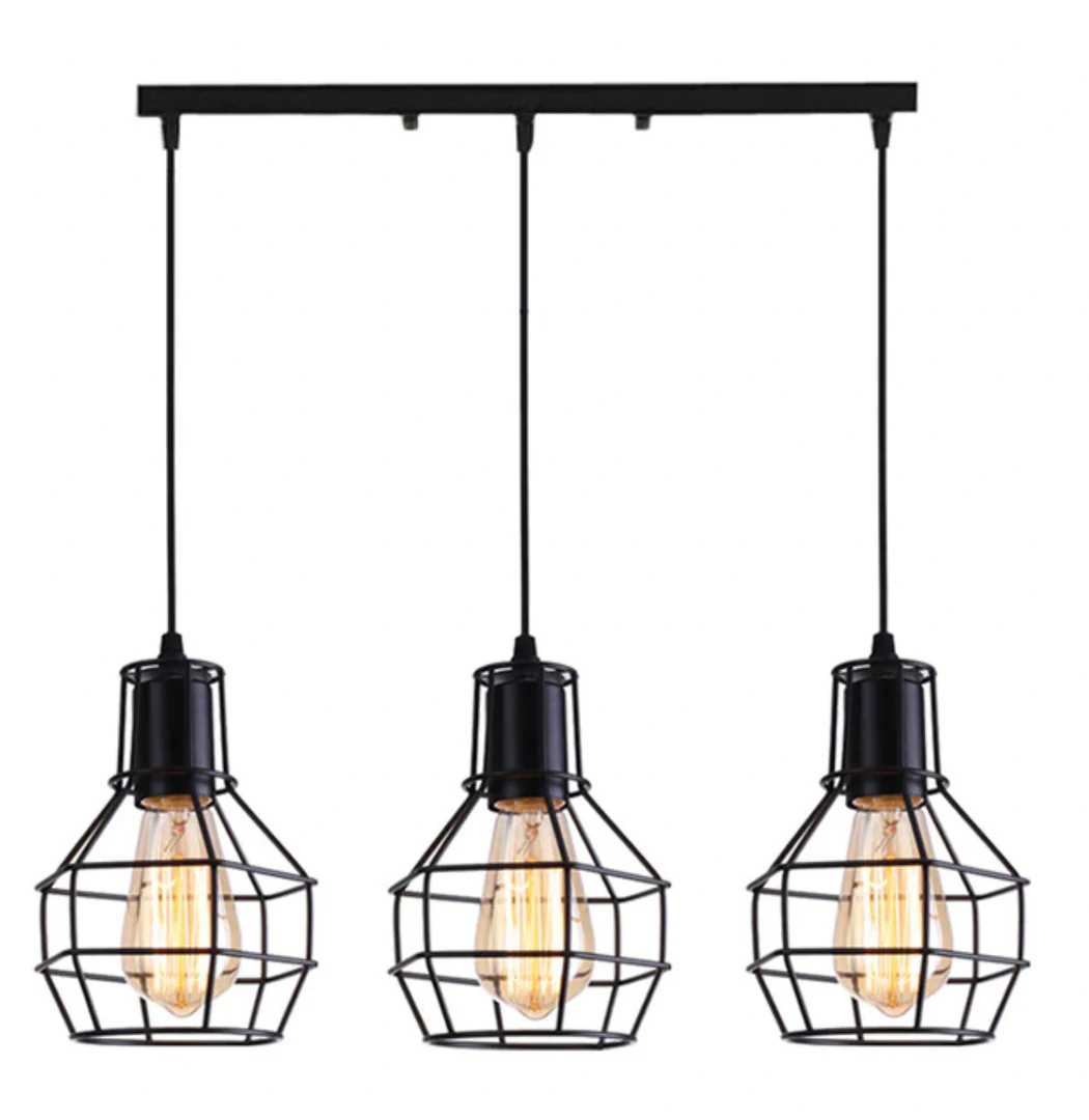 Lamparas Techo Colgantes Lámpara Colgante Vintage Industrial Cristal Transparente Portal Mparas E27 330384