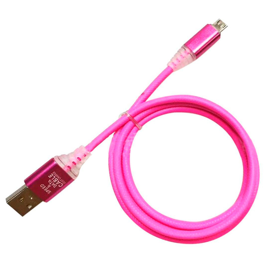 Cable USB Carga y Datos MicroUSB 1m en Tela Trenzada y Punteros con Luz ...