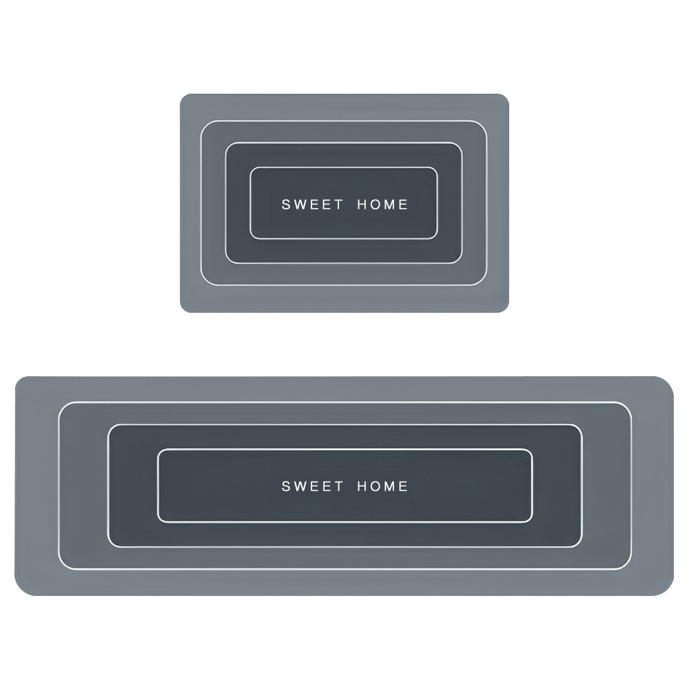 Kit de 2 Alfombras Rectangulares, Súper Absorbentes y Antideslizantes, Ideales para Cocina Kit de 2 Alfombras Rectangulares, Súper Absorbentes y Antideslizantes, Ideales para Cocina