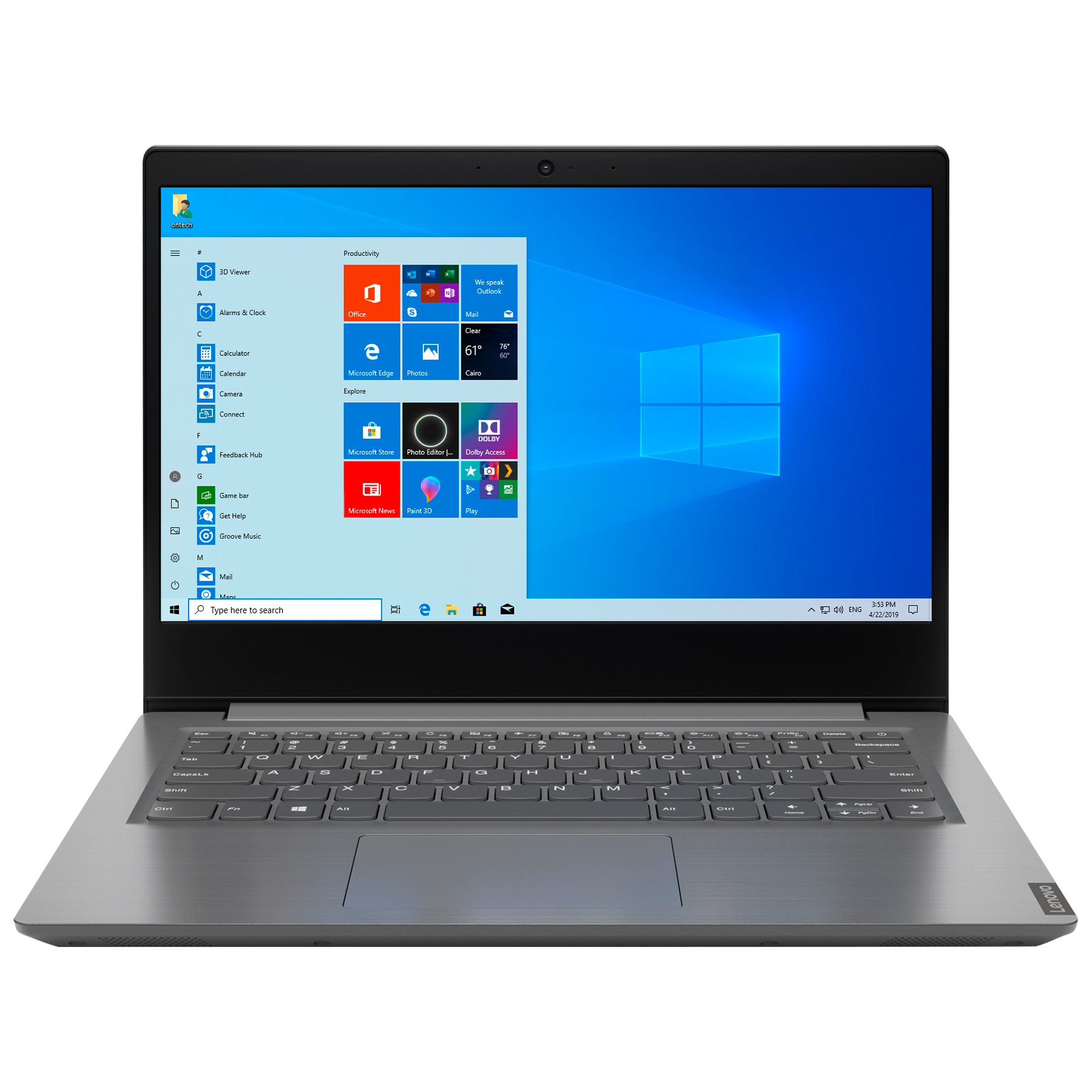 Notebook LENOVO NUEVA 14” Core i3-10110U 256GB M.2 SSD 4GB RAM