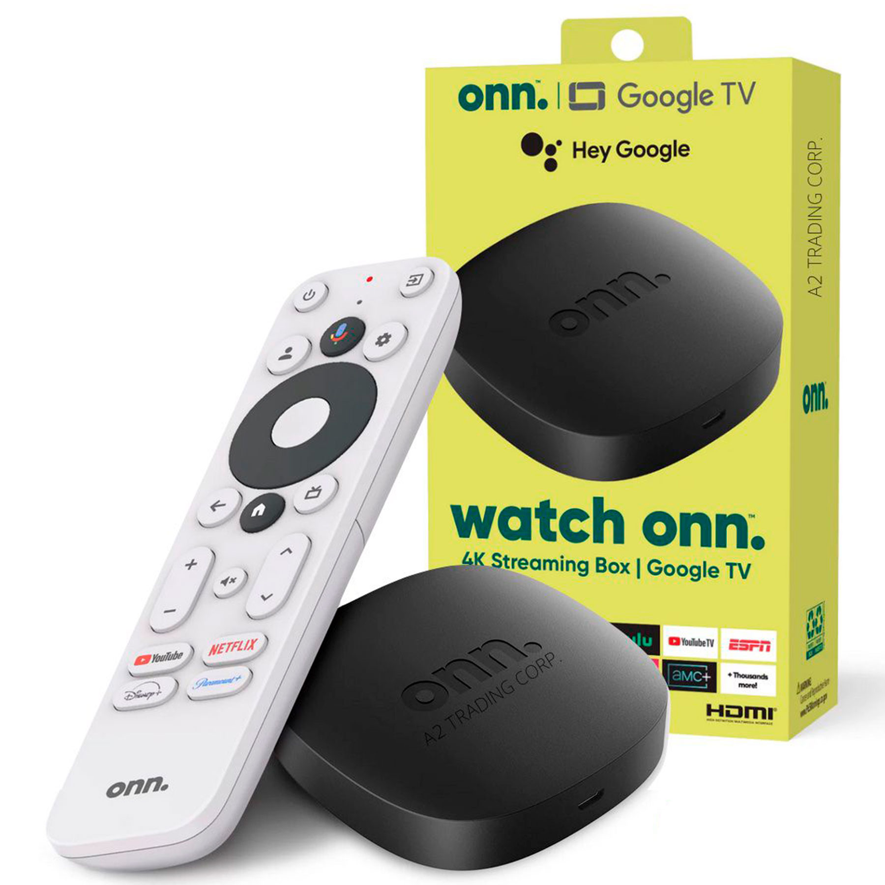 ONN Google TV 4K UHD Chromecast Integrado, Control Remoto con Asistente
