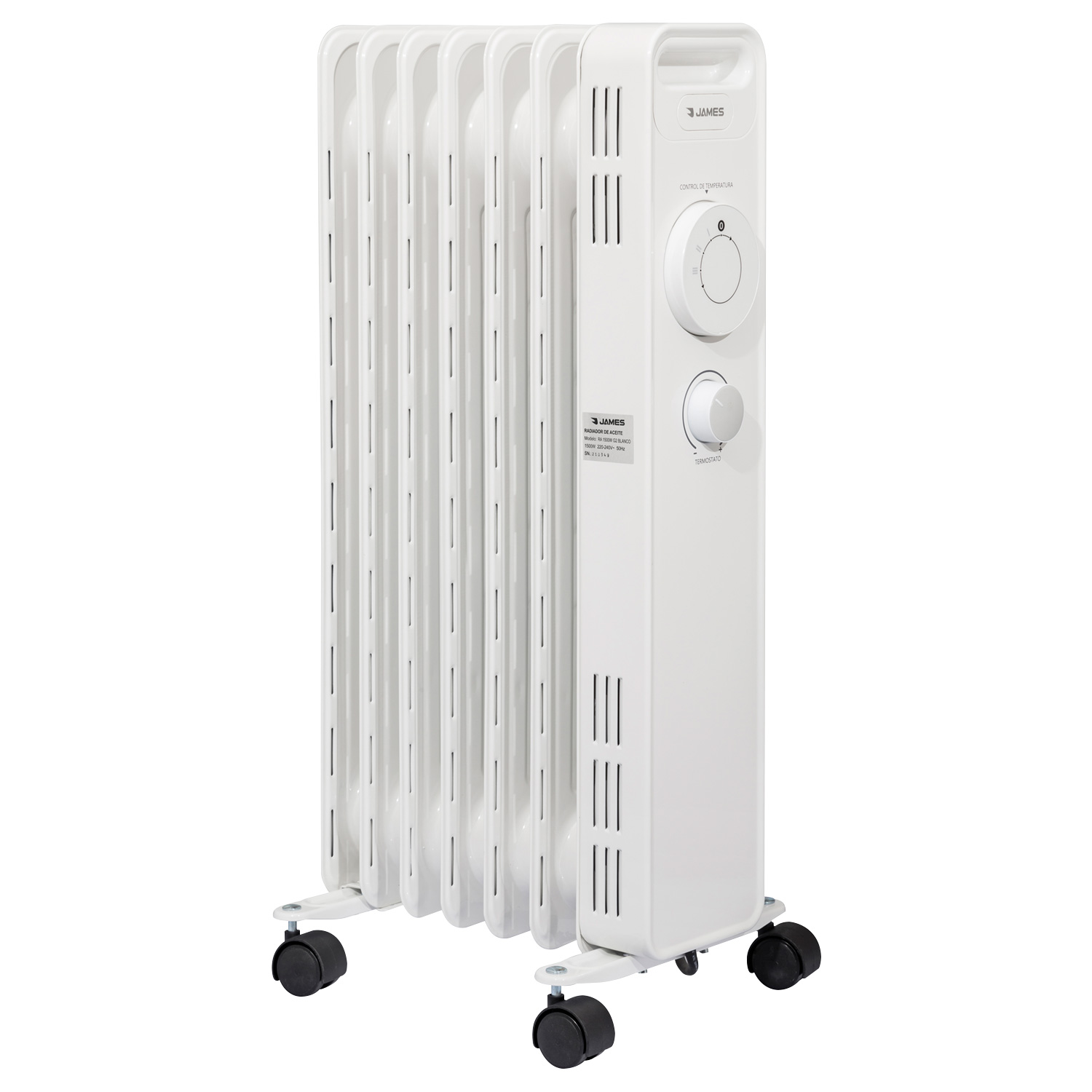 Radiador de Aceite JAMES RA 1500 G2 1500W Elementos Control de