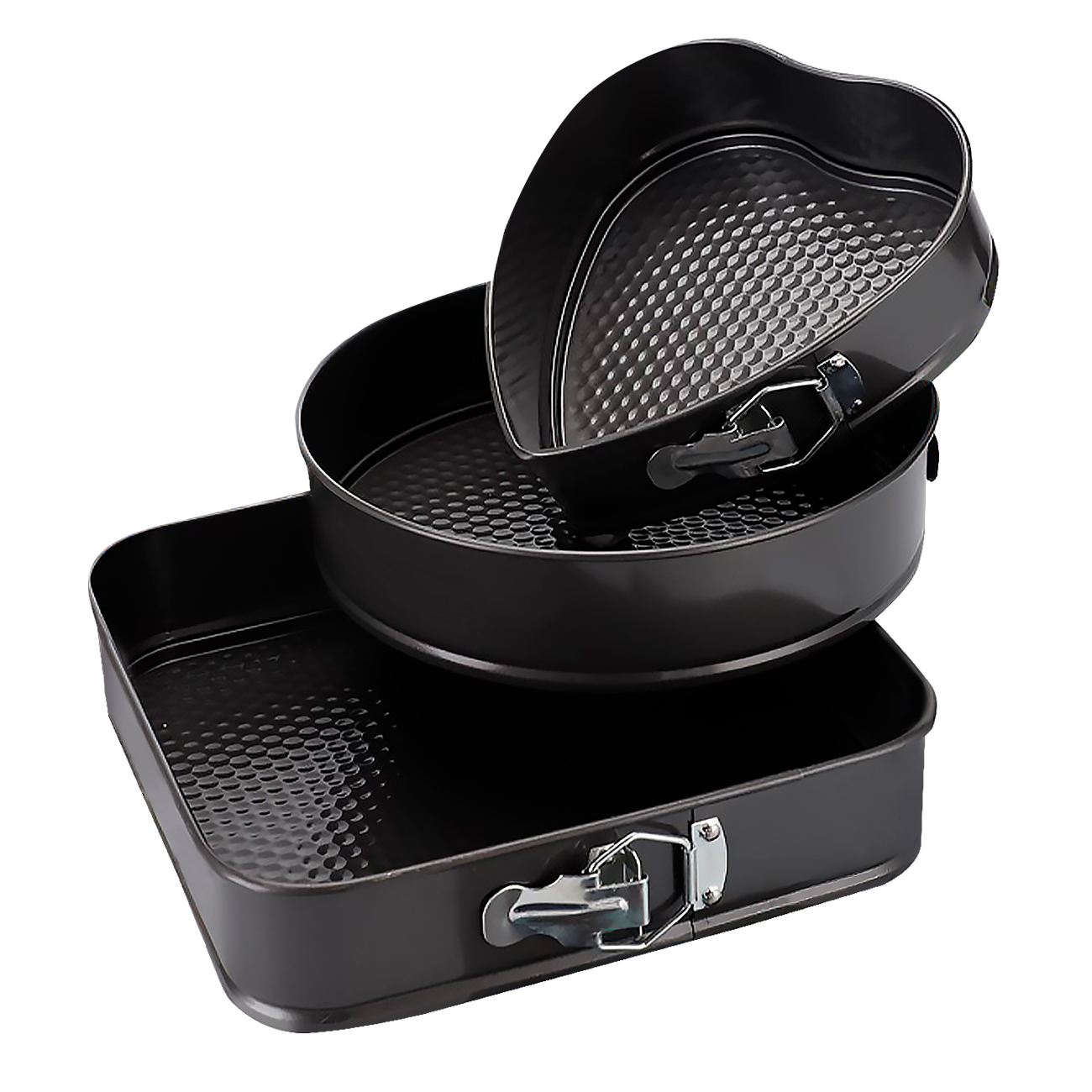 Set de 3 Asaderas Moldes Desmontables y Antiadherentes, Cuadrada 28cm ...