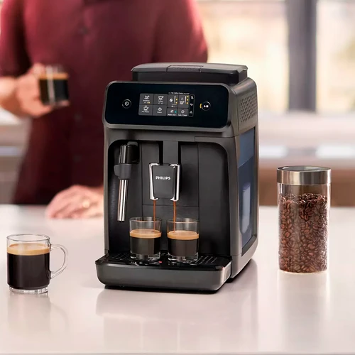 Cafetera Espresso PHILIPS EP1220 Completamente Automática 1500W con Espumador de Leche y Pantalla Táctil Intuitiva, oferta LOi.