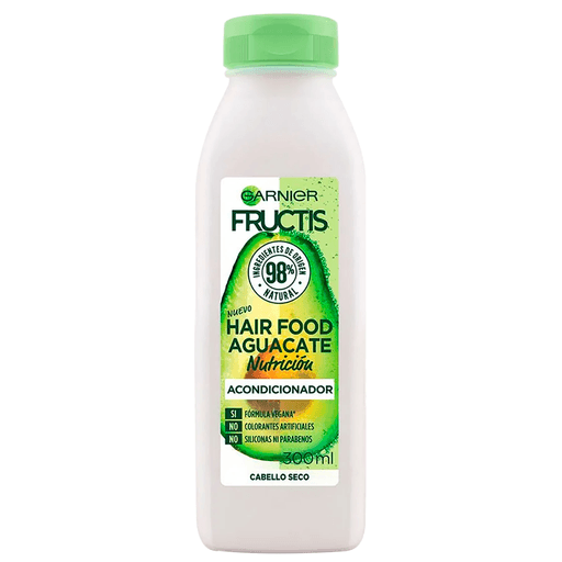 Descubrí el nuevo acondicionador Hair Food Aguacate de Garnier Fructis, un tratamiento de nutrición para pelo seco, con 98% de ingredientes de origen natural. Su super fruta es el aguacate que entrega nutrición, brillo y suavidad a tu pelo.