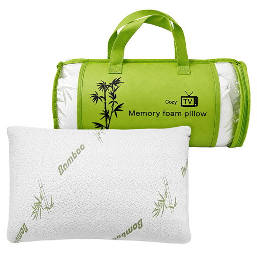 La Almohada Bamboo está diseñada para brindar un descanso más cómodo gracias a su relleno de espuma viscoelástica triturada, que se adapta al contorno de la cabeza y el cuello y ofrece soporte también a los hombros. Su funda transpirable con fibra de bambú favorece la circulación del aire y ayuda a mantener una sensación más fresca durante la noche, mientras que sus propiedades hipoalergénicas contribuyen a reducir la exposición a ácaros y alérgenos. Además, permite retirar parte del relleno si se prefiere una almohada más baja o suave, y incluye bolso de transporte con asas para guardarla y trasladarla cómodamente.