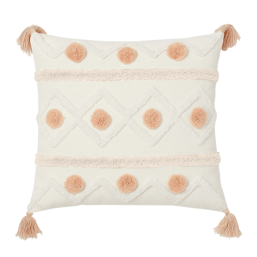 Este almohadón combina un diseño bohemio con materiales de alta calidad para aportar estilo y calidez a cualquier espacio. Confeccionado en tela 100% algodón, es grueso, suave al tacto y duradero. Su textura en relieve y patrón geométrico lo convierten en una pieza decorativa versátil, ideal para sofás, camas o rincones especiales.
