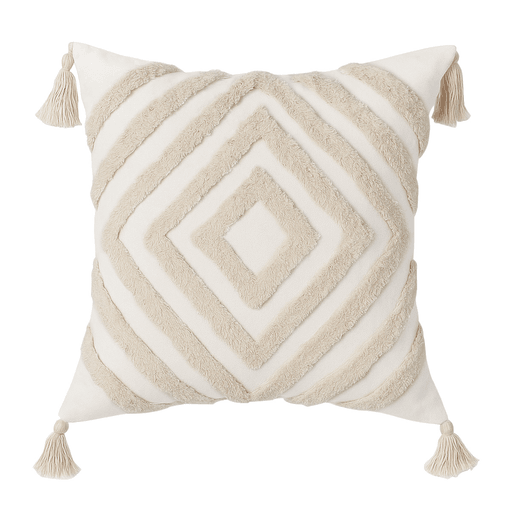 Este almohadón combina un diseño bohemio con materiales de alta calidad para aportar estilo y calidez a cualquier espacio. Confeccionado en tela 100% algodón, es grueso, suave al tacto y duradero. Su textura en relieve y patrón geométrico lo convierten en una pieza decorativa versátil, ideal para sofás, camas o rincones especiales.
