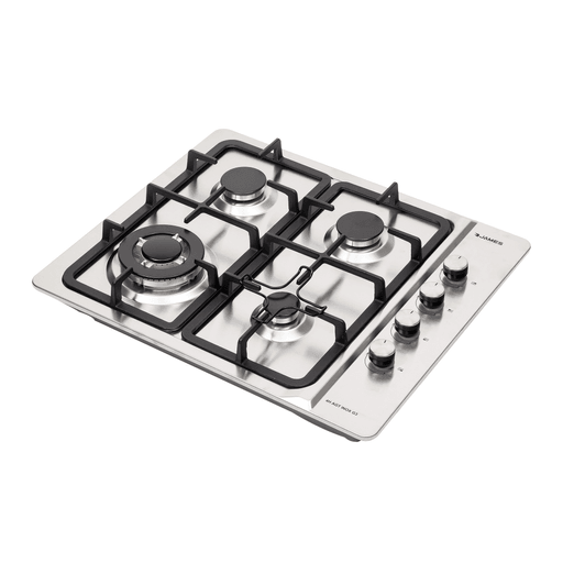 Este anafe a gas James combina diseño moderno, materiales de alta calidad y un funcionamiento eficiente para mejorar tu experiencia en la cocina. Fabricado en acero inoxidable, ofrece resistencia y una estética elegante, mientras que sus parrillas de hierro fundido garantizan mayor estabilidad y durabilidad con el uso diario. Dispone de cuatro hornallas, incluyendo una triple corona ideal para alcanzar una potencia superior al cocinar. Su encendido electrónico incorporado en las perillas facilita el uso, y la termocúpula de seguridad brinda protección adicional al cortar automáticamente el gas en caso de que la llama se apague.