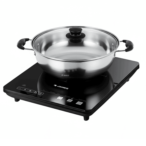 Este anafe portátil eléctrico James combina practicidad y diseño moderno, incorporando un panel de control táctil con 6 funciones y timer digital que corta automáticamente el funcionamiento para mayor seguridad. Permite regular la potencia entre 120 y 2100W, adaptándose a distintas preparaciones, y ofrece una amplia zona de cocción en un formato delgado y fácil de transportar, ideal para usar en cualquier espacio.