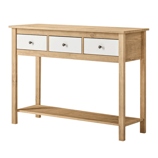 Organizá tus espacios con estilo gracias al Aparador Mari. Fabricado en madera maciza y con un diseño atemporal, es ideal para complementar livings, dormitorios o recibidores. Cuenta con 3 cajones de gran capacidad para mantener todo en orden, un fondo de MDF que aporta estabilidad y un acabado barnizado que protege la superficie contra rayones y el uso cotidiano.