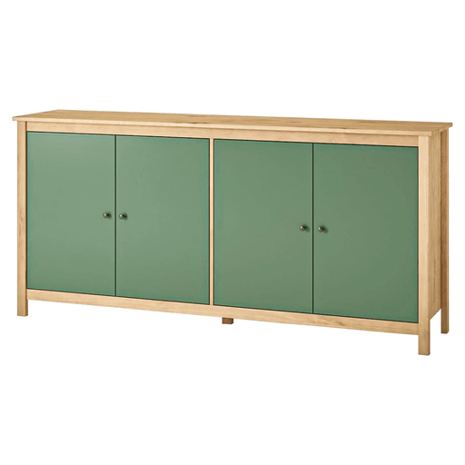 El Aparador Mari de madera maciza con 4 puertas combina elegancia, funcionalidad y la calidez natural de la madera para realzar cualquier ambiente del hogar. Su diseño atemporal, con líneas clásicas y un acabado barnizado cuidadosamente elaborado, aporta un estilo refinado que se adapta tanto a decoraciones rústicas como modernas. Fabricado en madera maciza de pino, ofrece una estructura resistente y duradera, mientras que sus cuatro puertas y cuatro estantes brindan un amplio espacio de almacenamiento para mantener todo organizado con comodidad. Una pieza práctica y decorativa que aporta personalidad, orden y sofisticación a salas, comedores o recibidores.

