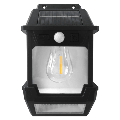 Esta lámpara LED solar ofrece iluminación eficiente y práctica para exteriores, con carga por panel solar o mediante USB tipo C, adaptándose a distintas situaciones. Integra una batería de 1.2V que garantiza un buen almacenamiento de energía para su funcionamiento autónomo. Su sensor de movimiento inteligente permite detectar movimientos en un rango de 3 a 5 metros con un ángulo de 120°, encendiendo la luz solo cuando es necesario. Además, cuenta con fotocélula, que activa el encendido automático al anochecer y el apagado al amanecer. Gracias a su protección IP65, es resistente al agua y al calor, asegurando un funcionamiento confiable bajo diversas condiciones climáticas.