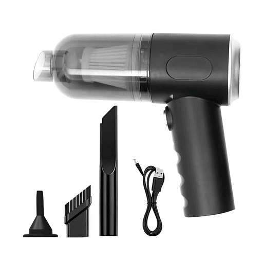 Esta aspiradora de mano inalámbrica es la solución ideal para mantener cada rincón impecable sin esfuerzo. Con un diseño liviano, compacto y ergonómico, permite limpiar desde teclados hasta rincones difíciles del auto o el sofá. Su batería recargable por USB y sus múltiples accesorios la convierten en una herramienta versátil para el hogar o el día a día. Sin cables, sin complicaciones.
