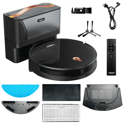 La Aspiradora Robot NAPPO ofrece una limpieza completa y automatizada con control a través de la app Smart Life, conectividad WiFi y navegación precisa gracias a su giroscopio. Cuenta con una base de carga autovaciante, tanque 2 en 1 para barrer, aspirar y fregar, y tres niveles de succión ajustables hasta 1700Pa. Su batería recargable de 2600mAh proporciona hasta 120 minutos de autonomía, y sus sensores anticaída y anticolisión garantizan una navegación segura. Además, ofrece tres modos de limpieza programables para adaptarse a cualquier tipo de hogar.