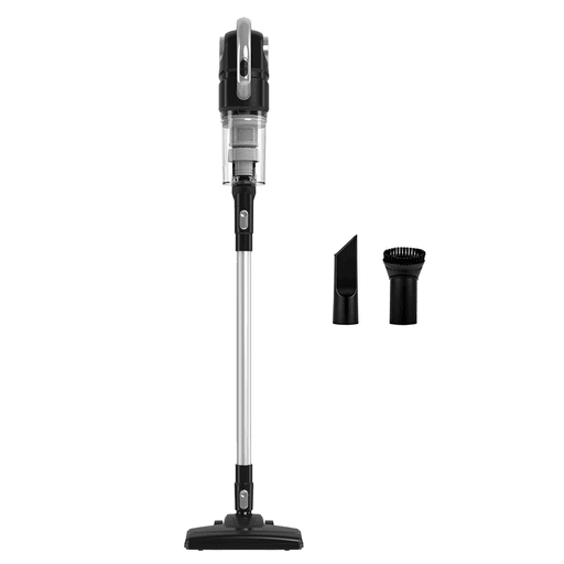 Esta aspiradora Midea stick combina potencia y versatilidad con su diseño 2 en 1, ofreciendo 500W de potencia y una fuerte capacidad de aspirado de 13.000Pa para una limpieza eficiente. Su sistema ciclónico garantiza un rendimiento óptimo, mientras que su depósito de 450ml permite un uso prolongado sin interrupciones. Cuenta con un tubo de aluminio resistente, un cable de 5m para mayor movilidad y un nivel de ruido de 79dB, asegurando comodidad durante su uso. Además, incluye un práctico kit de accesorios para adaptarse a diferentes superficies y necesidades de limpieza