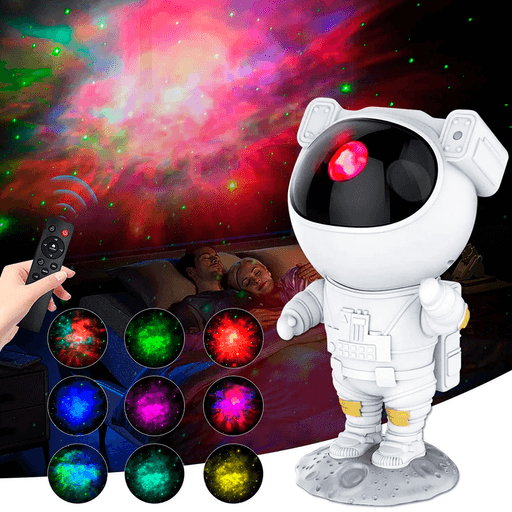 Este proyector en forma de astronauta te llevará a un universo de estrellas y galaxias proyectadas en tus paredes y techo, creando un ambiente mágico y relajante. Gracias a su control remoto y fácil manejo, podrás disfrutar de tu propia experiencia estelar, además su gran potencia y materiales de calidad garantizan durabilidad y eficacia. Su diseño es versátil y moderno, ya que su cabeza imantada que gira 360° y el resto del cuerpo están unidos por una cuerda que garantiza que no se caiga, lo que brinda estabilidad y seguridad. Este proyector astronauta es una pieza infaltable en tu hogar para poder ambientar cualquier reunión o momento de forma moderna y eficaz.
