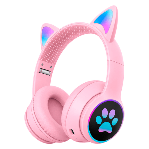 Los auriculares con orejas inalámbricos combinan diseño divertido y tecnología para una experiencia de uso única, incorporando luces LED RGB que se iluminan mientras escuchás música, jugás o mirás contenido. Equipados con drivers de 40mm, ofrecen un sonido envolvente y equilibrado, mientras que sus almohadillas suaves y diadema acolchada garantizan comodidad incluso en usos prolongados. Su diseño plegable y liviano facilita el transporte y se adapta a diferentes tamaños de cabeza, tanto en niños como en adultos. Además, cuentan con Bluetooth 5.4 para una conexión estable, eficiente y de baja latencia, ideal para utilizar con smartphones, notebooks, smart TVs y otros dispositivos compatibles.