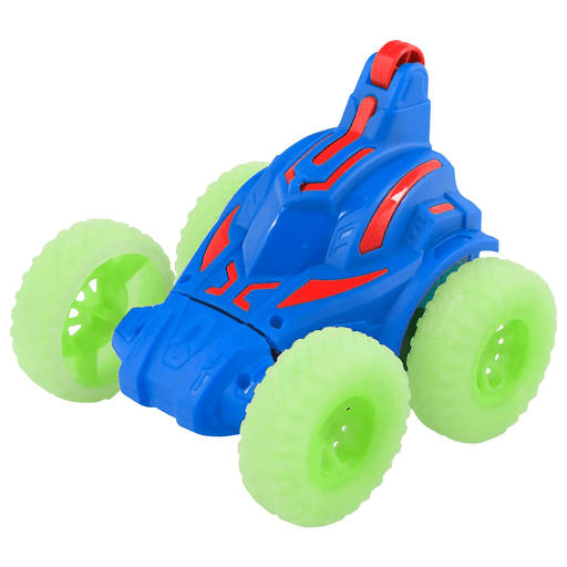 Este Auto Acrobático es un juguete emocionante que sorprenderá a los más pequeños con sus impresionantes giros de 360º, tanto en el lugar, parado y hasta de cabeza. Fabricado en resistente plástico, este auto cuenta con luces de colores y música para una experiencia de juego aún más divertida. Para su funcionamiento, se requieren 3 pilas AA de 1.5V (no incluidas), lo que garantiza horas de diversión sin interrupciones. Con una edad recomendada de +3 años, este juguete acrobático ofrecerá a los niños una experiencia única llena de giros y emociones.