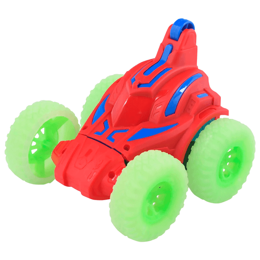 Este Auto Acrobático es un juguete emocionante que sorprenderá a los más pequeños con sus impresionantes giros de 360º, tanto en el lugar, parado y hasta de cabeza. Fabricado en resistente plástico, este auto cuenta con luces de colores y música para una experiencia de juego aún más divertida. Para su funcionamiento, se requieren 3 pilas AA de 1.5V (no incluidas), lo que garantiza horas de diversión sin interrupciones. Con una edad recomendada de +3 años, este juguete acrobático ofrecerá a los niños una experiencia única llena de giros y emociones.