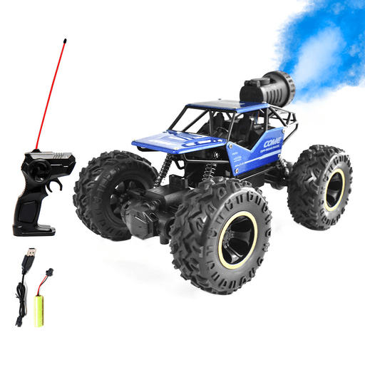 Experimentá la emoción de la aventura con este auto todoterreno que cuenta con un chasis robusto y neumáticos grandes que te permitirán disfrutar de horas de diversión en cualquier terreno, ya sea tierra, pasto o pavimento. Con una escala 1:18, cuenta con luz y función de spray para que la experiencia sea aun más emocionante. Además, su batería recargable de 3.7V te asegura no tener que estar pendiente de quedarte sin energía en el medio de la diversión.