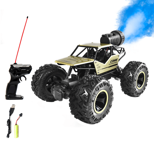 Experimentá la emoción de la aventura con este auto todoterreno que cuenta con un chasis robusto y neumáticos grandes que te permitirán disfrutar de horas de diversión en cualquier terreno, ya sea tierra, pasto o pavimento. Con una escala 1:18, cuenta con luz y función de spray para que la experiencia sea aun más emocionante. Además, su batería recargable de 3.7V te asegura no tener que estar pendiente de quedarte sin energía en el medio de la diversión.