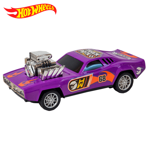 Sentí la adrenalina con el poder de estos vehículos de carrera! Este auto Hot Wheels a fricción de 22cm te permitirá vivir momentos interminables de diversión y aventura. 4 diseños diferentes para que puedas coleccionarlos.