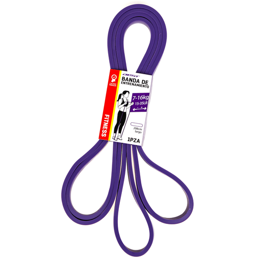 Ejercitá todo el cuerpo con ayuda de esta banda elástica de resistencia Best perfecta para cualquier tipo de ejercicio. Realizada 100% en látex natural con resistencia de 7-16Kg. Ideal para flexiones asistidas, flexiones de bíceps, estiramientos y mucho más.