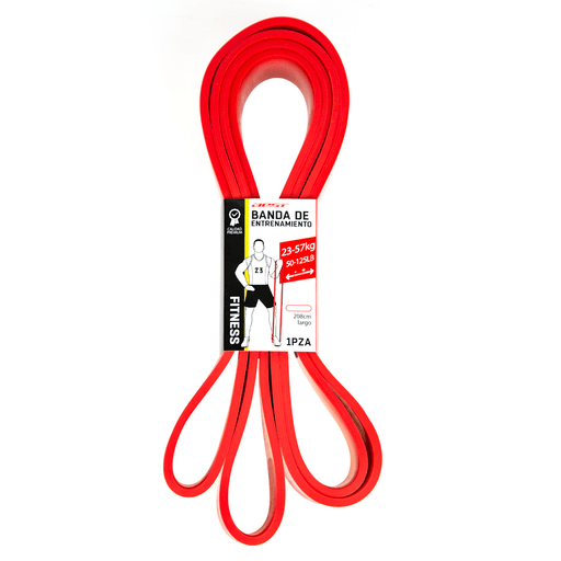 Ejercitá todo el cuerpo con ayuda de esta banda de resistencia Best perfectas para cualquier tipo de ejercicio. Realizada 100% en látex natural con resistencia de 23-57Kg. Ideal para flexiones asistidas, flexiones de bíceps, estiramientos y mucho más.