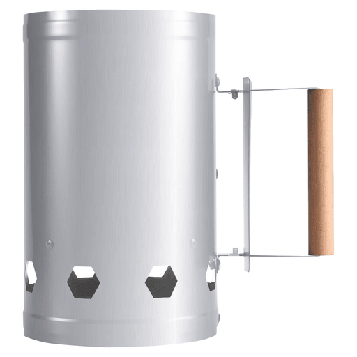 Este barril es un práctico artefacto diseñado para encender carbón de manera rápida y eficiente, ideal para parrillas, barbacoas y hornos de leña. Cuenta con un mango de madera natural ergonómico y aislante térmico, que protege las manos del calor y facilita su manejo. Su placa de aislamiento térmico engrosada evita eficazmente el traspaso de calor del cuerpo del barril, brindando mayor seguridad. Además, está diseñado con una entrada de aire de seis bordes, lo que garantiza un flujo óptimo de oxígeno para una combustión eficiente del carbón. Es una herramienta confiable y duradera para quienes disfrutan de asados y cocción al aire libre.