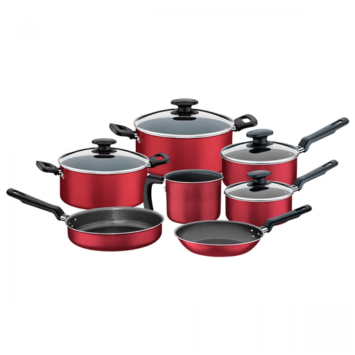 La batería de cocina Tramontina Loreto son un éxito para tu cocina. Además de la practicidad de la cocción uniforme proporcionada por el revestimiento Starflon T1, permanecen más bonitas durante más tiempo. Son fáciles de limpiar debido a la superficie antiadherente, los alimentos no se pegan. Las tapas de vidrio templado y bordes de acero inoxidable permiten acompañar la cocción sin abrirla. Los mangos y asas de baquelita antitérmica y pomos de nylon le dan seguridad durante el manejo. Se pueden usar en cocinas a gas, eléctricas o vitrocerámicas (resistencia eléctrica) y lavarse en lavavajillas.