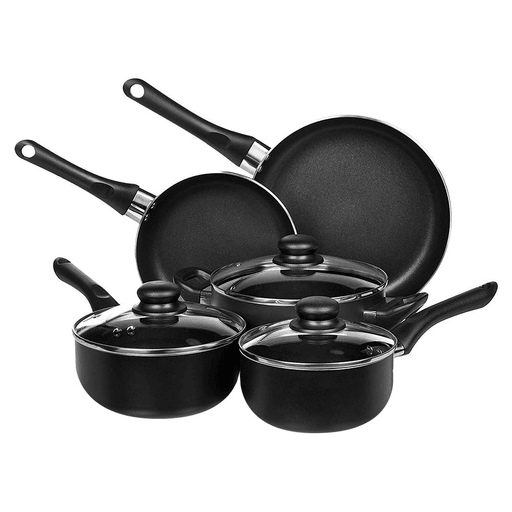 Esta batería de cocina de 8 piezas es ideal para aquellos que buscan un set duradero y resistente a los arañazos. Gracias a su recubrimiento antiadherente, podrás disfrutar de comidas perfectamente cocinadas sin preocuparte por que se peguen. Estos utensilios son livianos y fáciles de maniobrar, proporcionándote comodidad durante su uso. Las cacerolas vienen con tapa de vidrio templado, que es resistente a roturas, rayones y no se empaña por el humo. Así podrás cocinar con tranquilidad y verificar el estado de tus alimentos sin necesidad de destapar.