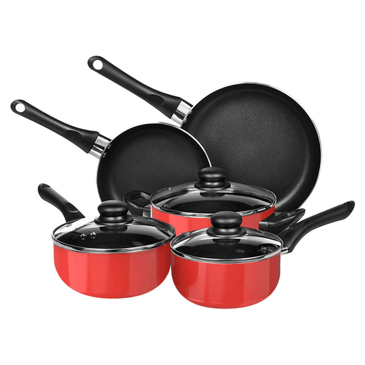 Esta batería de cocina de 8 piezas es ideal para aquellos que buscan un set duradero y resistente a los arañazos. Gracias a su recubrimiento antiadherente, podrás disfrutar de comidas perfectamente cocinadas sin preocuparte por que se peguen. Estos utensilios son livianos y fáciles de maniobrar, proporcionándote comodidad durante su uso. Las cacerolas vienen con tapa de vidrio templado, que es resistente a roturas, rayones y no se empaña por el humo. Así podrás cocinar con tranquilidad y verificar el estado de tus alimentos sin necesidad de destapar.