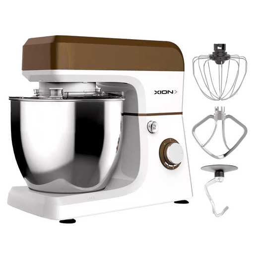 Con la batidora Planetaria Xion Profesional vas a poder preparar deliciosos pasteles, tortas, panes y todo lo que se te ocurra. Con una potencia de 1400W, bowl de acero inoxidable de 6.5L, 6 velocidades y accesorios intercambiables para que tus creaciones sean variadas en cualquier ocasión.