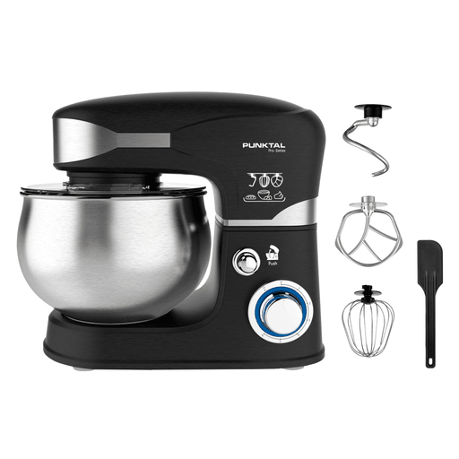 La Batidora Planetaria Punktal es un electrodoméstico de alta gama que ofrece un excelente rendimiento en la cocina. Con una potencia de 1300W y 6 niveles de velocidad se ajustan perfectamente a tus necesidades culinarias. Además, su bowl con capacidad de 5 litros te permitirá preparar grandes cantidades de masa o mezcla de manera rápida y eficiente. Cuenta además con la función de pulso, que te permite dar un impulso extra a la mezcla cuando lo necesites y pies antideslizantes que garantizan firmeza y seguridad mientras está en uso, evitando posibles accidentes.