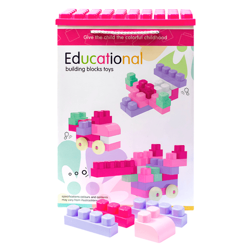 Este juego de bloques es el regalo perfecto para niños mayores de 3 años. Con 120 piezas de diferentes colores, formas y tamaños permite a los pequeños construir formas novedosas y estimular su creatividad. La caja con asa de transporte facilita llevar el juego a donde sea que vayas, brindando horas de diversión tanto en casa como en cualquier otro lugar.