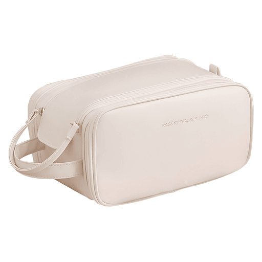 Esta elegante Bolsa de cosméticos combina estilo y funcionalidad con su diseño compacto y espacioso. Es perfecta para guardar maquillaje, productos de cuidado personal y artículos esenciales de ducha, manteniéndolos organizados gracias a sus múltiples compartimentos. Fabricada con piel sintética y TPU de alta calidad, su doble capa ofrece resistencia al agua y fácil limpieza, mientras que el diseño abierto en forma de U y la doble cremallera aseguran un acceso rápido y protección contra derrames. Ligera, portátil y multifuncional, también puede utilizarse como neceser, organizador de accesorios electrónicos, joyero o botiquín, convirtiéndose en un accesorio versátil ideal para cualquier ocasión.