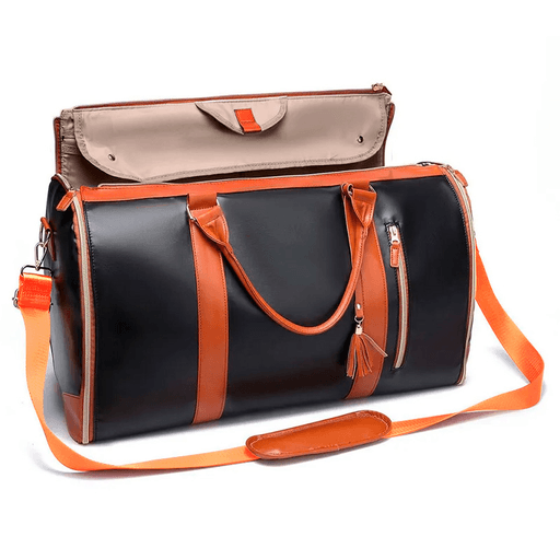 El bolso de viaje convertible de cuero PU con varios compartimientos es el accesorio ideal para llevar tus pertenencias de forma organizada y segura. Sus asas resistentes garantizan una mayor durabilidad, mientras que su diseño multifuncional te permite utilizarlo de diversas formas para adaptarse a tus necesidades. Además, su cierre de metal le da un toque de elegancia y seguridad extra. Gracias a que posee una correa ajustable, podrás llevarlo cómodamente colgado en el hombro.