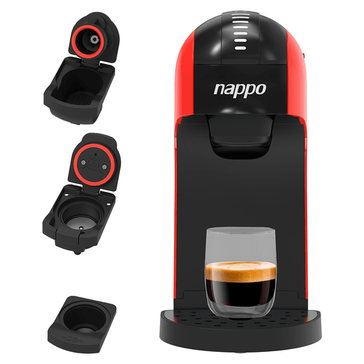 La cafetera Multicápsula 3 en 1 NAPPO es una opción ideal para los amantes del café que buscan versatilidad en su preparación. Cuenta con un sistema de elaboración multicápsula, compatible con cápsulas Nespresso, Dolce Gusto o café molido. Su portacápsulas tipo cajón hace que sea fácil de usar y cambiar entre las diferentes opciones de café. El depósito de agua extraíble tiene una capacidad de 0.85L, por lo que podrás preparar varias tazas de café sin tener que rellenar constantemente. Su diseño especial te permite ajustar el tamaño de la taza para una mayor practicidad. Además, cuenta con un Panel Táctil LED Digital con 7 niveles de volumen de líquido, para personalizar tu café a tu gusto.