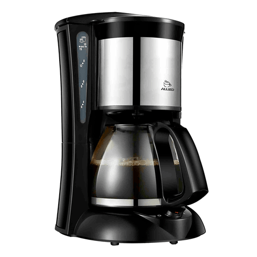Esta cafetera Allied con diseño moderno te permitirá preparar café de forma rápida y sencilla. Con capacidad de 1.25 litros que rinde aprox 10 tazas grandes. Cuenta con válvula anti-goteo, filtro permanente y porta filtro pivotante, perfecta para el desayuno de todos los días.
