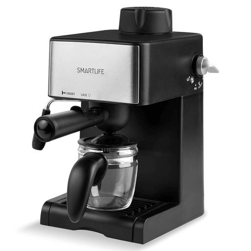 Equipada con un potente sistema de hidropresión, la Cafetera Espresso Smartlife con capacidad de 4 tazas crea ricos espressos y prepara tus lattes y capuchinos hasta lograr una perfección ligera y espumosa evitando el sobrecalentamiento. Su boquilla antigoteo y su bandeja removible facilitan la preparación de tus bebidas favoritas sin desorden ni molestias.