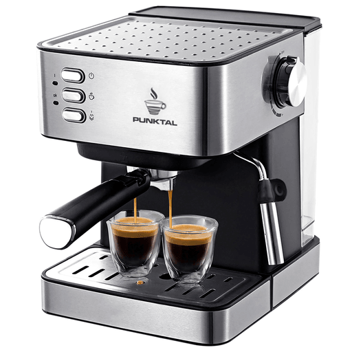 Tus desayunos y meriendas serán mucho más ricos con esta cafetera Expresso Punktal. Su tanque desmontable de 1,6 litros brinda una gran capacidad y podrás preparar 2 tazas en simultáneo. Disfrutá con amigos y familiares del mejor Expresso.