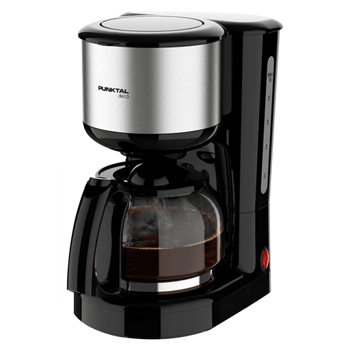 Esta cafetera Punktal de goteo con diseño moderno te permitirá preparar café de forma rápida y sencilla. Con capacidad de 1.25 litros que rinde aprox 12 tazas. Cuenta con válvula anti-goteo, filtro permanente y porta filtro pivotante, perfecta para el desayuno de todos los días.