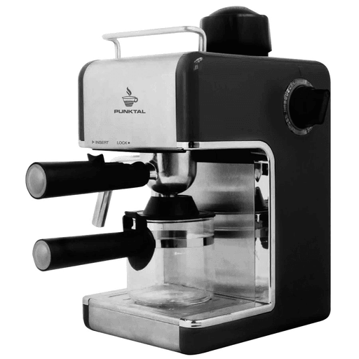 La cafetera Express Punktal es una opción práctica para disfrutar café recién hecho en casa. Cuenta con capacidad para 4 tazas, depósito removible y bandeja escurridora desmontable para una limpieza sencilla. Su vaporizador espumante permite preparar cappuccinos y lattes con buena textura, mientras que el diseño ergonómico y los pies antideslizantes aseguran un uso cómodo y estable. Ideal para quienes buscan simplicidad y un sabor intenso en cada preparación.
