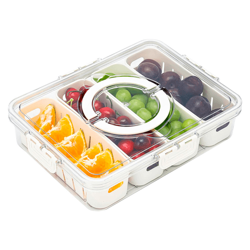 Organizá y almacená tus alimentos con esta práctica caja organizadora, diseñada con compartimientos extraíbles para mantener todo en su lugar. Es ideal para el refrigerador, picnics o reuniones, y su tapa incluida ayuda a conservar la frescura. Gracias a su asa portátil, es fácil de transportar, y su construcción resistente asegura un uso duradero. Las secciones divididas permiten servir y compartir de manera cómoda y ordenada, ofreciendo una solución práctica para cualquier ocasión.