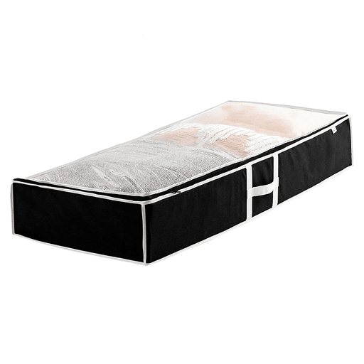 Esta caja organizadora DecoTeam es perfecta para quienes buscan una forma conveniente y práctica de almacenar sus mantas, ropa de cama, almohadas y más. Su tamaño se adapta cómodamente debajo de la cama sin dejar de ser amplio, ahorrando espacio valioso en tu hogar. La ventana transparente te permite encontrar rápidamente lo que necesitas, mientras que las asas y el doble cierre hacen que sea fácil de transportar y mover, además, su diseño plegable la hace fácil de guardar cuando no está en uso.