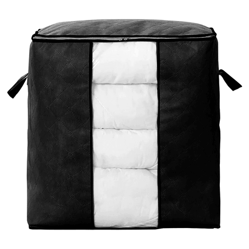 Por tema de espacio o tiempo, a veces es difícil mantener nuestra ropa organizada y guardada, pero con esta caja organizadora con visor ya no será un problema. Su espacioso diseño realizado en tela transpirable te garantiza mantener tus prendas, ropa de cama, etc. alejadas de la humedad y el polvo. Su visor transparente en el frente te ayuda a encontrar lo que necesites de forma rápida y sin tener que abrirlo.