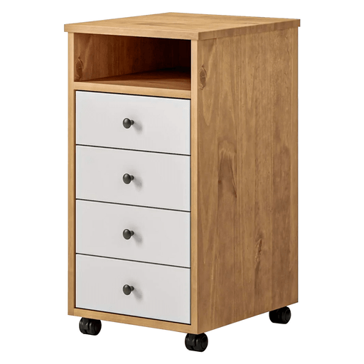 La Cómoda Mari combina la calidez de la madera maciza con un diseño rústico y funcional, ideal para aportar estilo y organización a cualquier ambiente del hogar. Sus cuatro cajones y estante adicional brindan un práctico espacio de almacenamiento para ropa, accesorios y objetos de uso diario, manteniendo todo ordenado y al alcance. Fabricada en madera maciza de pino, destaca por su resistencia y durabilidad, mientras que su acabado barnizado realza la belleza natural de la madera y ofrece mayor protección frente al uso cotidiano. Su diseño elegante y atemporal se adapta fácilmente a dormitorios, vestidores o espacios de guardado, convirtiéndola en una pieza decorativa y funcional para disfrutar durante muchos años.
