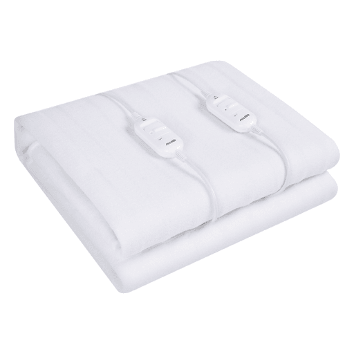 Calienta camas Allied de 2 plazas realizado totalmente en poliéster puro y con interruptor de ajuste de la temperatura. Cuenta con sistema de protección por sobre-calientamiento y es lavable en lavarropas.