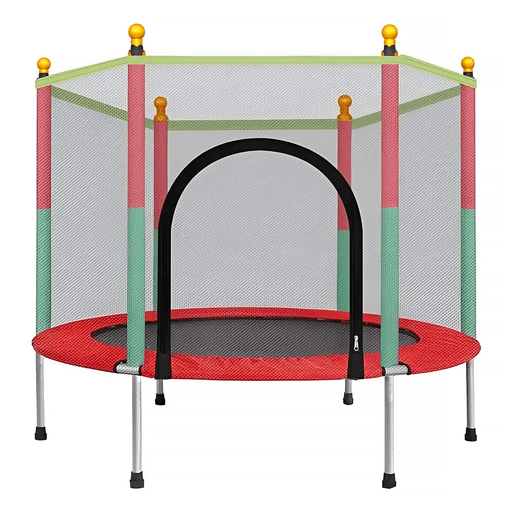 Esta cama elástica es perfecta para que los chicos se diviertan con total seguridad, tanto al aire libre como en espacios interiores. Con dimensiones de 140 x 122cm, ofrece un tamaño ideal para brindar mayor comodidad y entretenimiento. Su cubierta de PVC impermeable y resistente asegura durabilidad, mientras que la red de protección antideslizante mantiene a los niños seguros durante el juego.